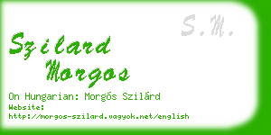szilard morgos business card